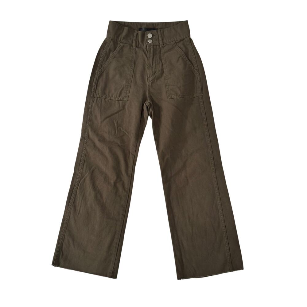 Joe’s Jeans Blake High Rise Crop Pants Olive Green Women’s 25 Utility Gorpcore